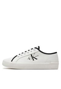 Calvin Klein Jeans Sneakersy Skater Vulcanized Low Cs Ml Mr YW0YW01453 Biały. Kolor: biały. Materiał: materiał