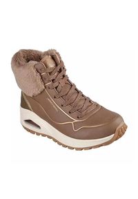 skechers - Buty do chodzenia damskie Skechers Uno Rugged. Wysokość cholewki: za kostkę. Kolor: brązowy. Materiał: materiał, syntetyk. Szerokość cholewki: normalna. Sport: turystyka piesza