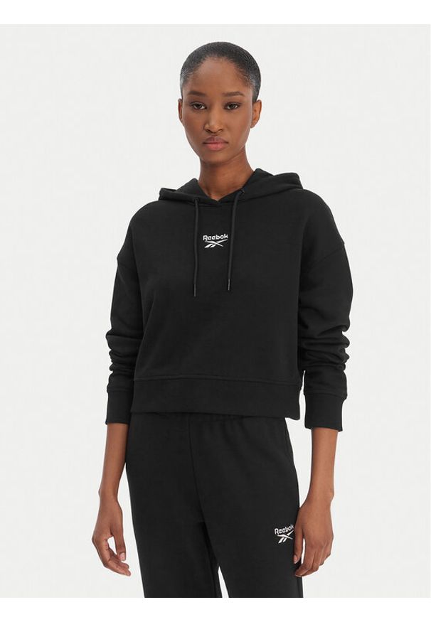 Reebok Bluza Brice RK25495CCW Czarny Regular Fit. Kolor: czarny. Materiał: bawełna