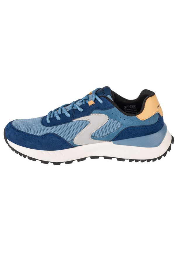 skechers - Buty do chodzenia męskie Skechers Fury Lace Low. Zapięcie: sznurówki. Kolor: biały, wielokolorowy, niebieski. Materiał: materiał, syntetyk, tkanina. Szerokość cholewki: normalna. Sport: turystyka piesza