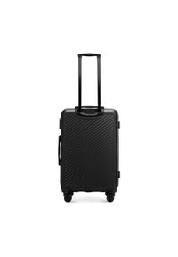 Wittchen - Średnia walizka z ABS-u w ukośne paski czarna. Kolor: czarny. Materiał: guma. Wzór: paski. Styl: elegancki #5