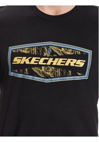 skechers - Skechers T-Shirt Latitude MTS368 Czarny Regular Fit. Kolor: czarny. Materiał: bawełna, syntetyk #4
