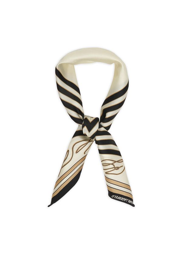 Karl Lagerfeld - KARL LAGERFELD Apaszka B2W33047 Beżowy jasny. Kolor: beżowy. Materiał: jedwab