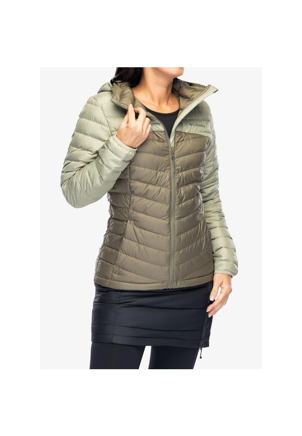 columbia - Kurtka puchowa damska Columbia Westridge Hooded Down Jacket. Kolor: zielony. Materiał: puch