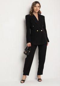 Born2be - Czarne Garniturowe Spodnie z Modalu z Wysokim Stanem Mavice. Okazja: na spotkanie biznesowe, na co dzień. Stan: podwyższony. Kolor: czarny. Styl: casual, elegancki, biznesowy #7