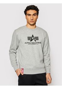 Alpha Industries Bluza Basic Sweater 178302 Szary Regular Fit. Kolor: szary. Materiał: bawełna
