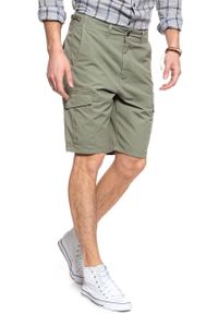 Lee - SPODENKI LEE FATIGUE SHORT LICHEN GREEN L73BCJ82. Materiał: materiał