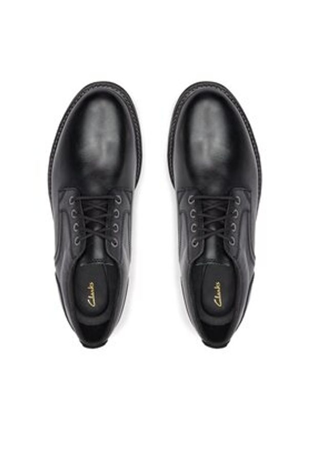 Clarks Półbuty Batcombe Tie 261734347 Czarny. Kolor: czarny. Materiał: skóra