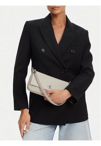 Calvin Klein Jeans Torebka Minimal Monogram Shoulder Pouch LV04K3161G Biały. Kolor: biały. Materiał: skórzane #4