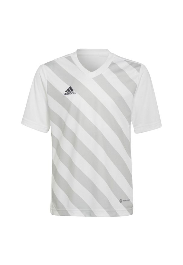 Adidas - Koszulka piłkarska dla dzieci adidas Entrada 22 Graphic Jersey. Kolor: biały, wielokolorowy, szary. Materiał: jersey. Sport: piłka nożna