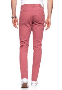 Wrangler - WRANGLER SPODNIE MĘSKIE CHINO BRICK RED W16LHE68G. Materiał: materiał #9