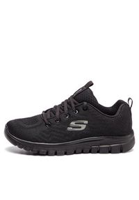 skechers - Skechers Sneakersy Get Connected 12615/BBK Czarny. Kolor: czarny. Materiał: materiał #3