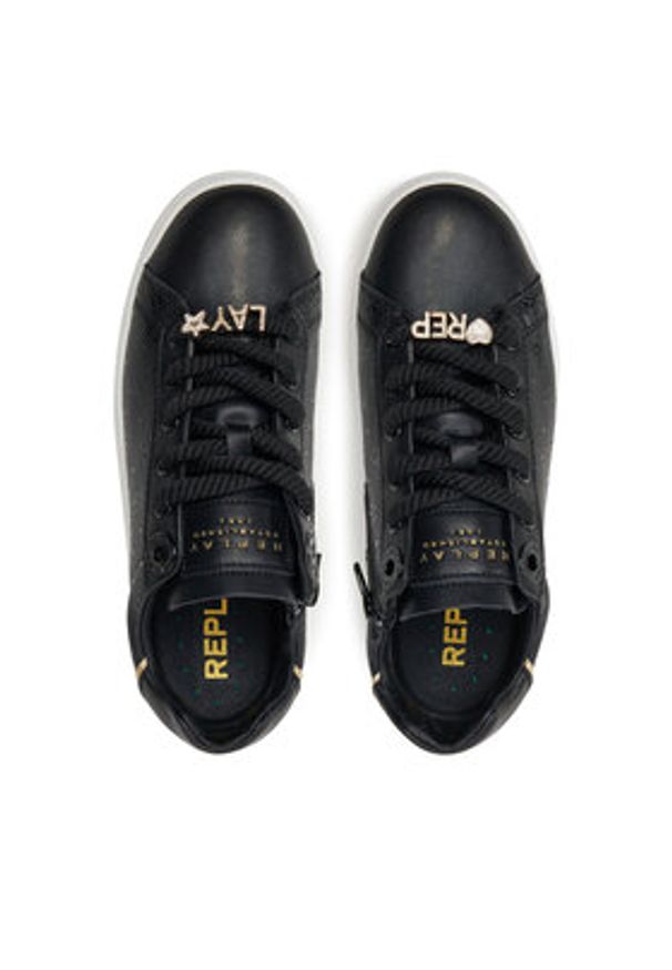 Replay - REPLAY Sneakersy GWZ4N .000.C0022L Czarny. Kolor: czarny. Materiał: skóra