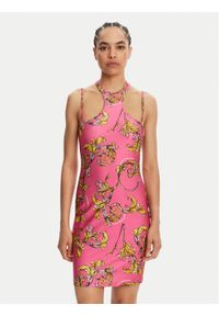 Versace Jeans Couture Sukienka koktajlowa 78HAO914 Różowy Slim Fit. Kolor: różowy. Materiał: syntetyk. Styl: wizytowy