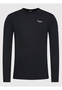 Pepe Jeans Longsleeve Original Basic 2 Long N PM508211 Czarny Slim Fit. Kolor: czarny. Materiał: bawełna. Długość rękawa: długi rękaw