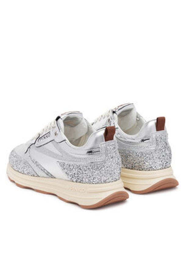 Pinko - PINKO Sneakersy Zoe 03 SS0091T033 Srebrny. Kolor: srebrny. Materiał: skóra