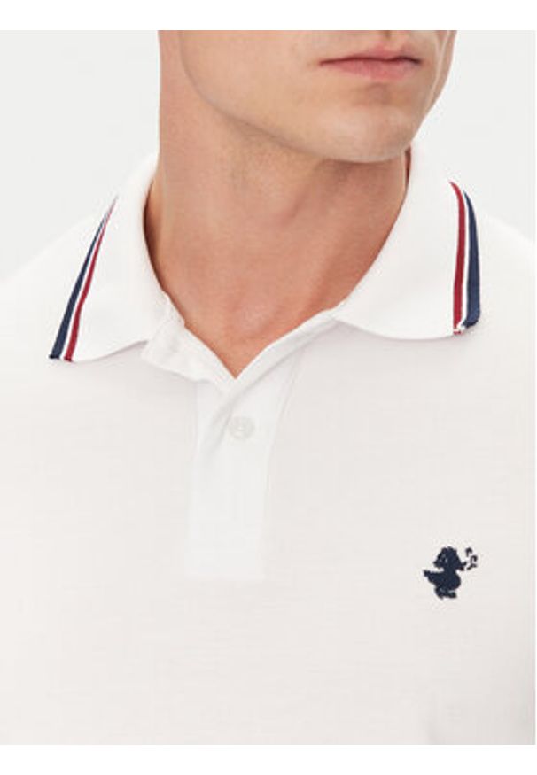 Save The Duck Polo DR0136M BATE20 Biały Regular Fit. Typ kołnierza: polo. Kolor: biały. Materiał: bawełna