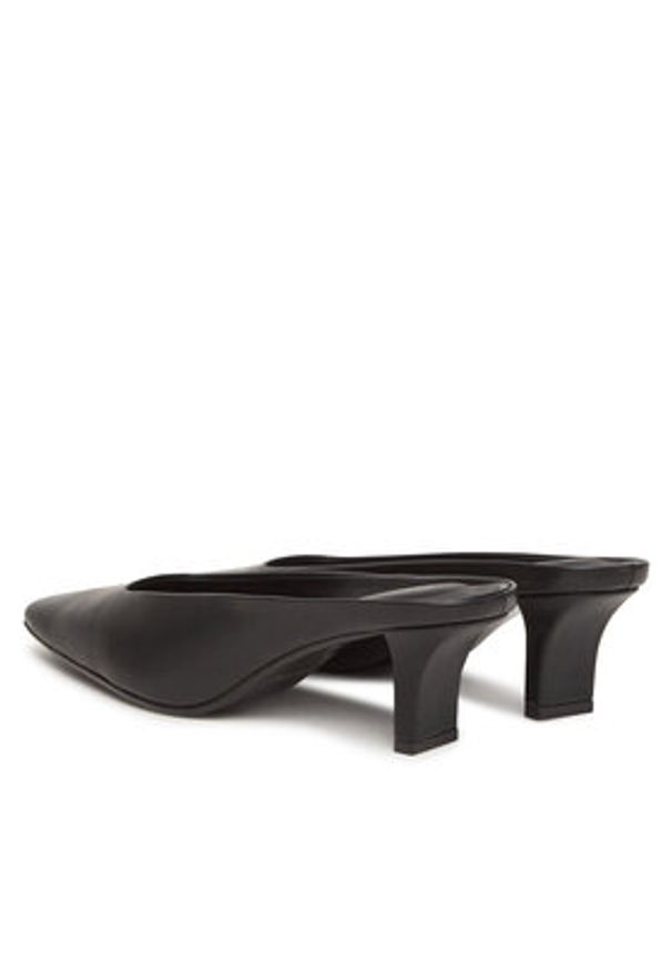 Calvin Klein Klapki Heel Mule Pump 50 - Lth HW0HW02332 Czarny. Kolor: czarny. Materiał: skóra