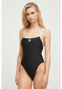 adidas Originals jednoczęściowy strój kąpielowy kolor czarny miękka miseczka. Kolor: czarny. Materiał: materiał #1