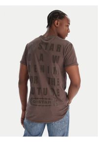 G-Star RAW - G-Star Raw T-Shirt Text Back D25971-2653 Niebieski Relaxed Fit. Kolor: niebieski. Materiał: bawełna #1