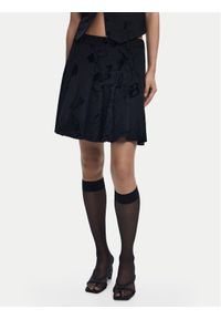 Desigual Spódnica mini Flock 25WWFW10 Czarny Regular Fit. Kolor: czarny. Materiał: syntetyk