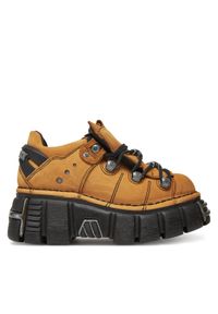 NEW ROCK Sneakersy M-120N-C60 Żółty. Kolor: żółty. Materiał: zamsz, skóra