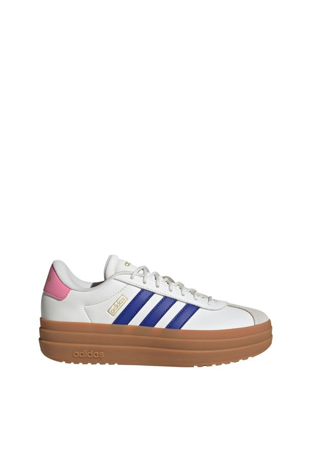 Adidas - Buty VL Court Bold. Kolor: biały, różowy, niebieski, wielokolorowy. Obcas: na platformie