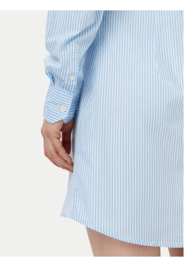 Tommy Jeans Sukienka koszulowa DW0DW20334 Niebieski Regular Fit. Kolor: niebieski. Materiał: bawełna. Typ sukienki: koszulowe