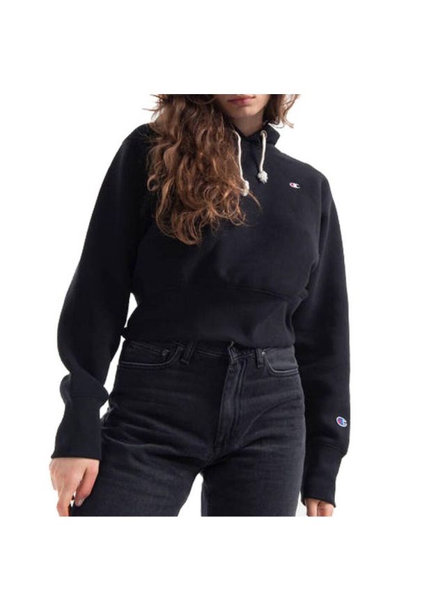Bluzy sportowa damska Champion Wmns Reverse Weave Cropped Hoodie. Typ kołnierza: kaptur. Kolor: czarny