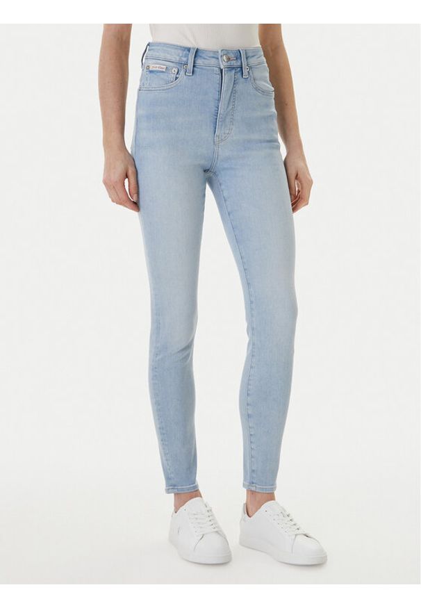 Calvin Klein Jeans Jeansy LV047F701G Błękitny Skinny Fit. Kolor: niebieski