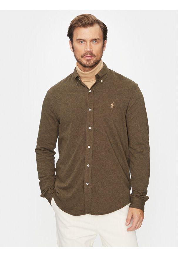 Polo Ralph Lauren Koszula 710654408111 Zielony Regular Fit. Typ kołnierza: polo. Kolor: zielony. Materiał: bawełna