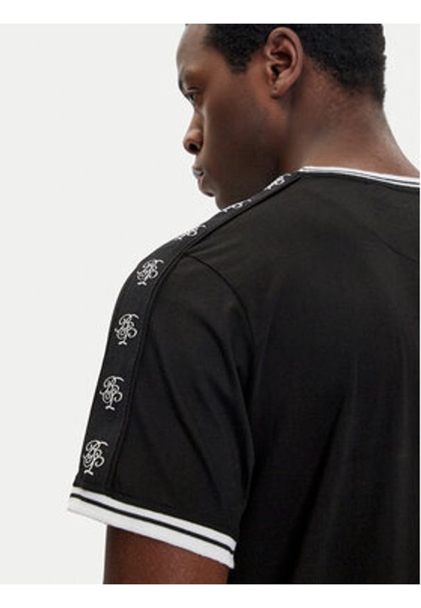 Brave Soul T-Shirt MTS-568PALMER Czarny Regular Fit. Kolor: czarny. Materiał: bawełna