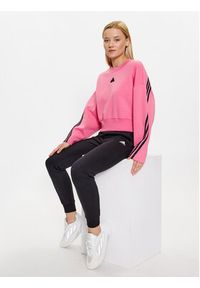 Adidas - adidas Bluza Future Icons 3-Stripes Sweatshirt IL3054 Różowy Loose Fit. Kolor: różowy. Materiał: bawełna #5