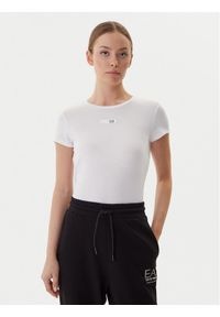 EA7 Emporio Armani T-Shirt 7W000673 AF12945 U0002 Biały Slim Fit. Kolor: biały. Materiał: syntetyk