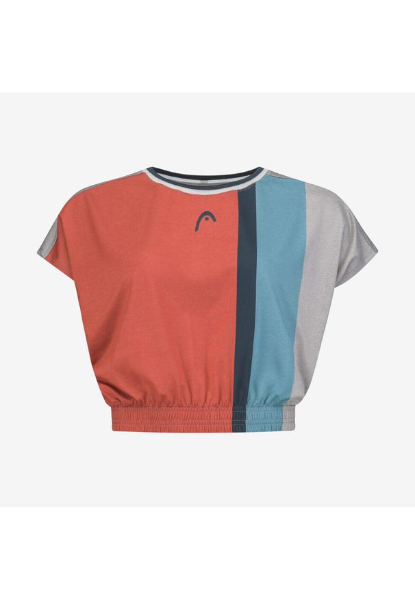 Head - Koszulka z krótkim rękawem damska PADEL Crop Top. Kolor: pomarańczowy. Długość rękawa: krótki rękaw. Długość: krótkie