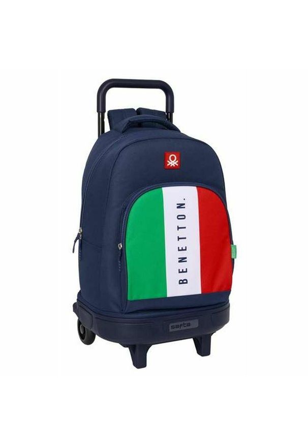 Plecak szkolny Benetton Flag Poliester 600D. Kolor: niebieski. Materiał: poliester