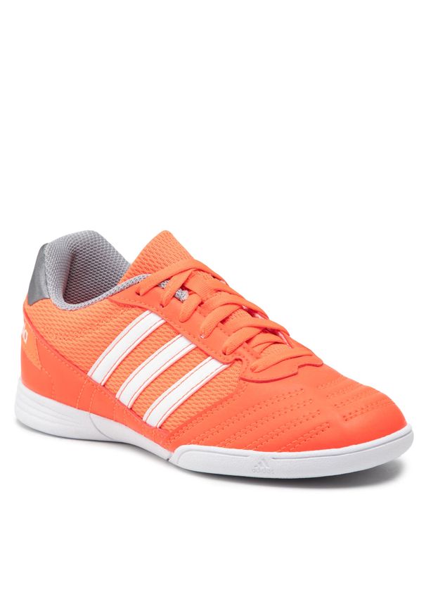 Adidas - Buty adidas Super Sala J GV7594 Solred/Ftwwht/Ironmt. Kolor: pomarańczowy. Materiał: materiał