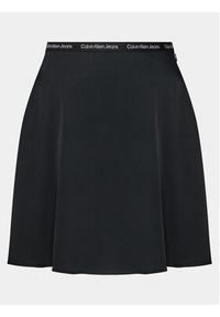 Calvin Klein Jeans Spódnica mini Logo J20J223143 Czarny Regular Fit. Kolor: czarny. Materiał: wiskoza #4