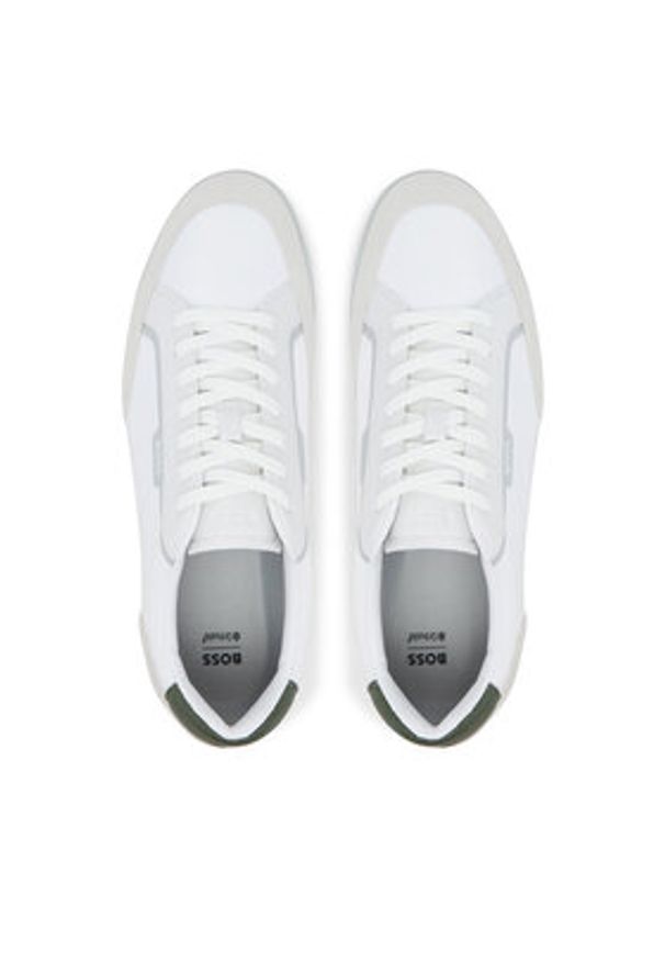 BOSS Sneakersy Nitan 50548864 Biały. Kolor: biały. Materiał: zamsz, skóra
