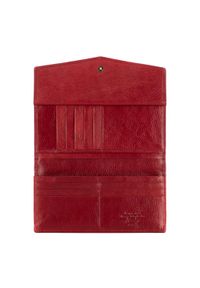 Wittchen - Damski skórzany portfel z zapięciem na bigiel. Kolor: czerwony. Materiał: skóra #2