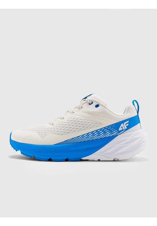 4f - 4F Niskie sneakersy SPEED HIKER męskie - niebieskie 42. Okazja: na spacer, na co dzień. Kolor: niebieski. Materiał: materiał, guma. Szerokość cholewki: normalna. Sport: turystyka piesza