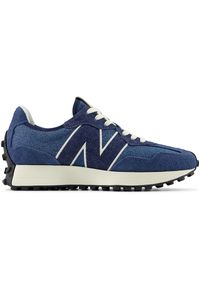 Buty damskie New Balance WS327JA – niebieskie. Okazja: na co dzień. Kolor: niebieski. Materiał: zamsz, materiał, dresówka, guma, skóra. Szerokość cholewki: normalna. Sezon: wiosna