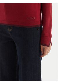 Liu Jo Golf MF5229 MS49I Bordowy Regular Fit. Typ kołnierza: golf. Kolor: czerwony. Materiał: wiskoza #5