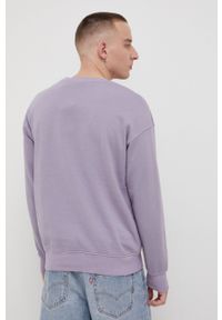 Jack & Jones Bluza męska kolor fioletowy z nadrukiem. Kolor: fioletowy. Materiał: dzianina. Wzór: nadruk