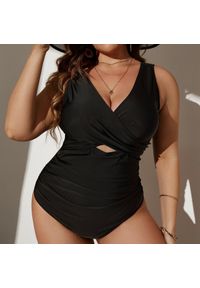 Intica - Jednoczęściowy strój kąpielowy z marszczeniem na plażę i basen Sumanda. Kolor: zielony. Materiał: materiał #7