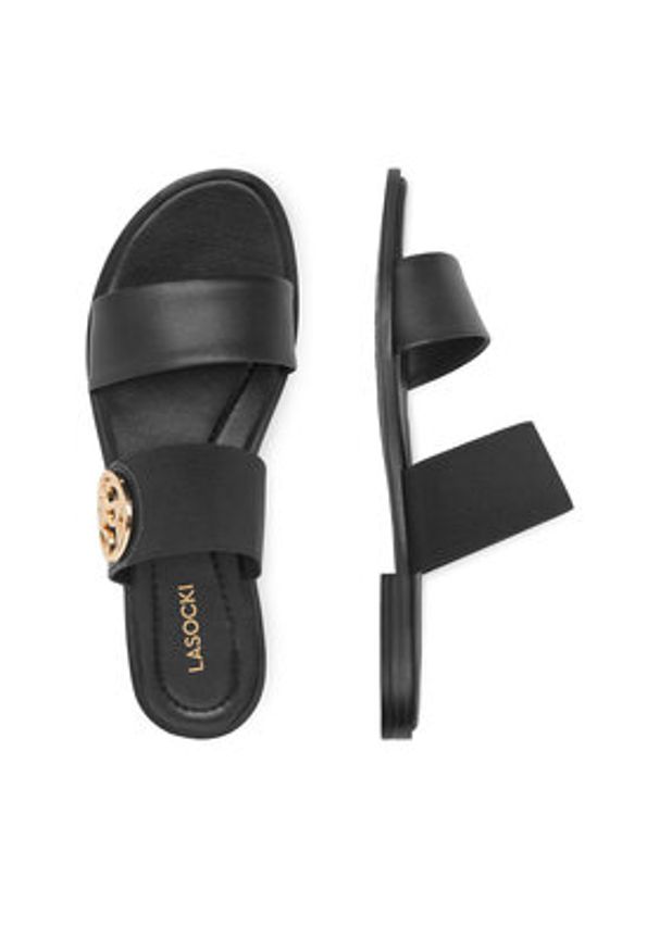 Lasocki Klapki WI23-AGA-11 Czarny. Kolor: czarny. Materiał: skóra