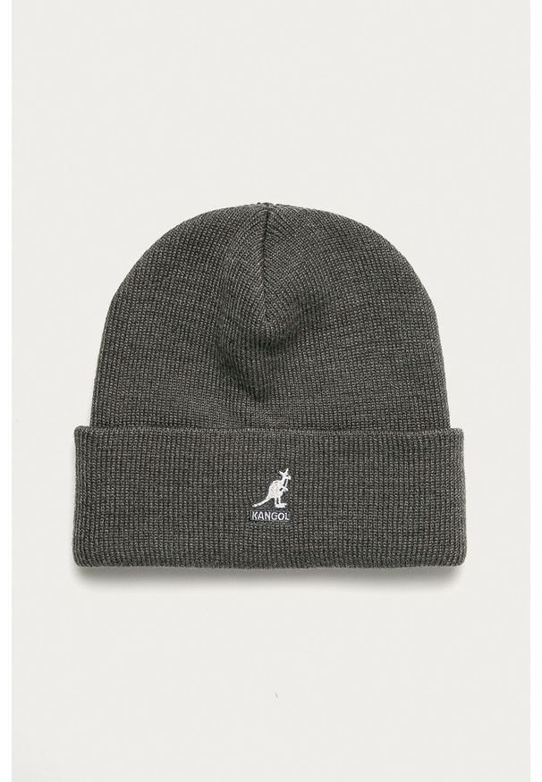 Kangol - Czapka. Kolor: szary. Materiał: dzianina
