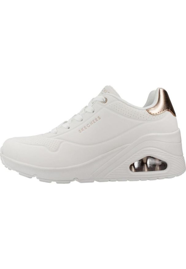 skechers - Buty do chodzenia damskie Skechers Wht Uno Wedge. Kolor: biały. Materiał: syntetyk, materiał. Model: Skechers Sport. Sport: turystyka piesza