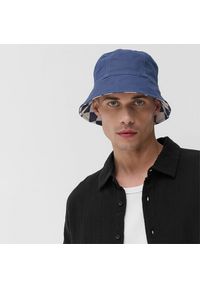 outhorn - Dwustronny kapelusz bucket hat męski - kolorowy. Materiał: bawełna, tkanina, materiał. Wzór: kolorowy