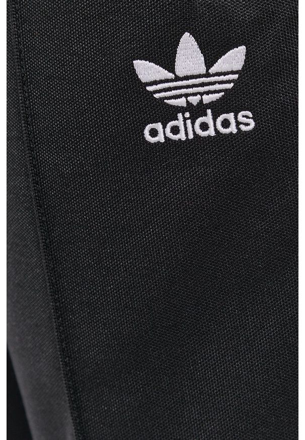 adidas Originals Spodnie męskie kolor czarny gładkie. Okazja: na co dzień, na plażę. Kolor: czarny. Materiał: materiał. Wzór: gładki. Styl: casual